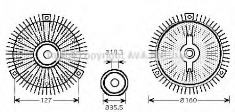 Віскомуфта MERCEDES-BENZ (вир-во) AVA COOLING MS C408 (фото 1)