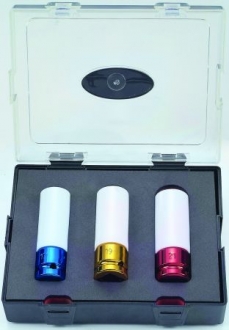 Набір головок для колісних дисків 1/2", 17, 19, 21 мм, L=85 мм FORCE K4032 (фото 1)