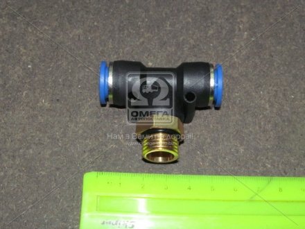 Соединитель трубки ПВХ тройник трубка+резьба (12хM16x1.5х12) RIDER RD 99.41.26 (фото 1)
