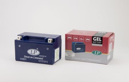 12V,8,5Ah,д. 150, ш. 87, в.93, вес 3,3 кг,залит LP BATTERY GTZ10-S (фото 1)