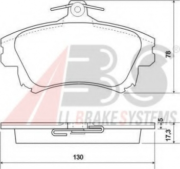 Колодка торм. MITSUBISHI/VOLVO CARISMA/S40/V40 передн. A.B.S. 37020 (фото 1)