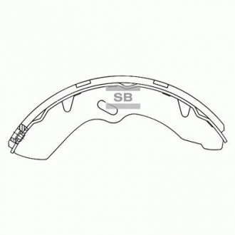 Колодка торм. барабан. HYUNDAI HD 65/ 75 -04 задн. Hi-Q (SANGSIN) SA011 (фото 1)