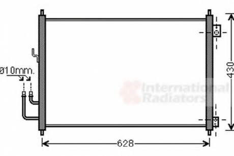 Радіатор кондиціонера NISSAN X-TRAIL (T31) (07-) (вир-во) Van Wezel 13005328 (фото 1)