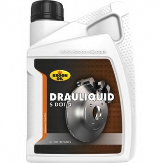 Рідина гальмівна DRAULIQUID-S DOT 4 BRAKEFLUID 1л KROON OIL 04206 (фото 1)