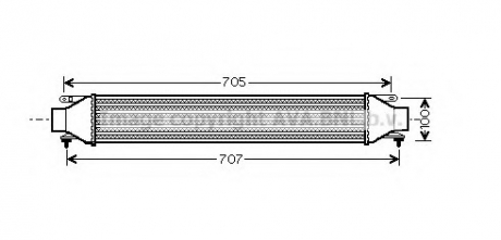 Интеркулер 1.9JTD PF (±AC) [572*132*53][OE 51783791] AVA COOLING FT 4321 (фото 1)