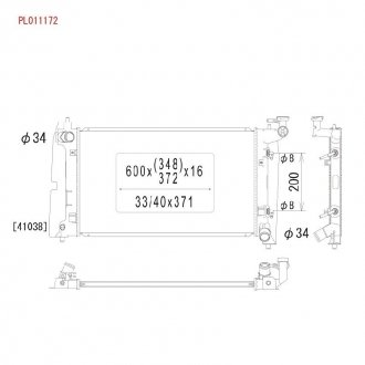 Радиатор охлождения TOYOTA COROLLA E120 KOYORAD PL011172 (фото 1)