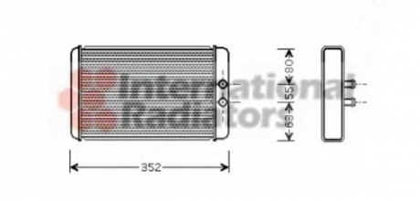 Радиатор отопителя DUCATO2/BOXER/JUMP MT 99- Van Wezel 17006265 (фото 1)