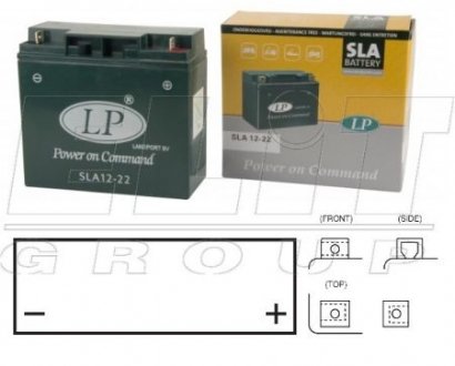 12V,22Ah,д. 181, ш.77, в.167, вес 6 кг LP BATTERY SLA 12-22 (фото 1)