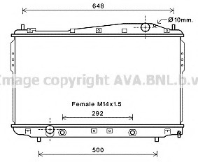 Радіатор охолодження CHEVROLET Epica (V250) AT (вир-во) AVA COOLING DW2135 (фото 1)