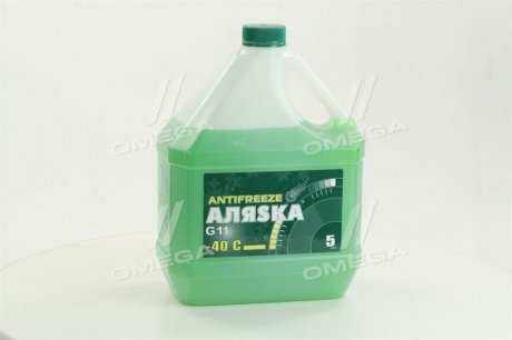 Антифриз ANTIFREEZE-40 (зелений) Каністра 5л/4,9 кг АЛЯSКА 5062 (фото 1)