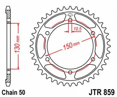 Звезда 47зуб. Fзуб.R 600`94-/1000 530K JT MOTO 112-668-47 (фото 1)