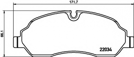 Тормозные колодоки, к-кт., дисковый тормоз TEXTAR 2203401 (фото 1)