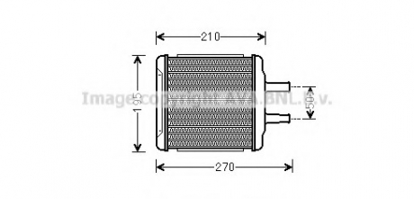 Радиатор отопителя CHEVROLET Lacetti 1.6-1.8 AVA COOLING DWA6088 (фото 1)