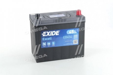 Акумулятор 45Ah-12v EXCELL (234х127х220), R, EN330 Азія EXIDE EB454 (фото 1)