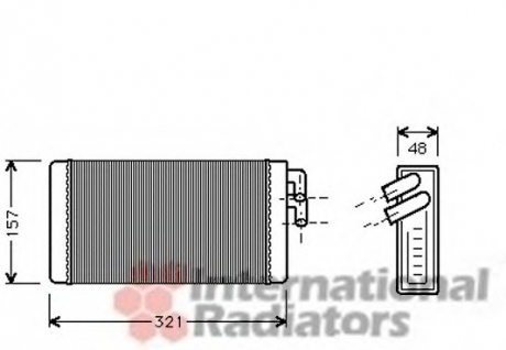 Радіатор обігрівача AUDI 100/200/A6 ALL MT/AT Van Wezel 03006052 (фото 1)