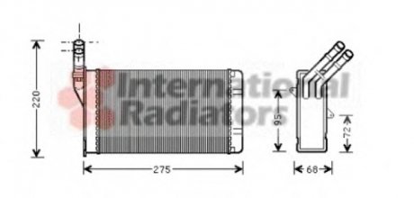Радиатор отопителя CITR ZX/XANTIA / PEUG 306 Van Wezel 09006055 (фото 1)