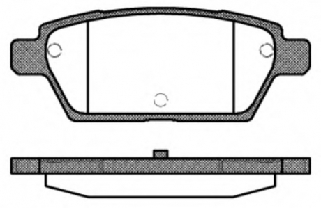 Колодка торм. MAZDA 323 98-00,6 02- задн. REMSA 1195.10 (фото 1)