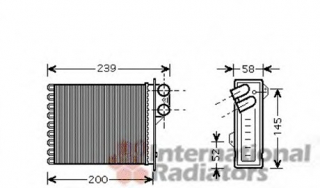 Радиатор отопителя DACIA LOGAN ALL 04- Van Wezel 43006398 (фото 1)