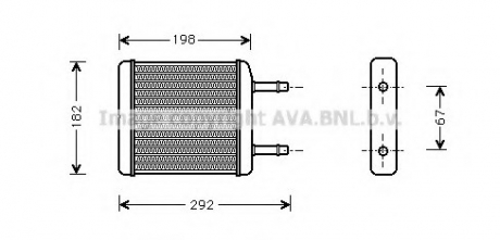 Радиатор отопителя DAEW MATIZ 0.8 MT/AT 98- AVA COOLING DWA6024 (фото 1)