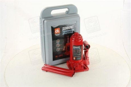 Домкрат бутылочный, 2т пластик, красный H=150/280 <> Dk-Дорожная Карта JNS-02PVC (фото 1)