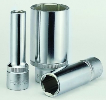 Головка торцевая глубокая 1/2" 6гр, 27мм FORCE 5457727 (фото 1)