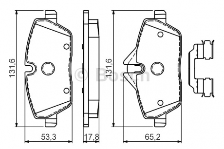 ДИСКОВІ КОЛОДКИ BOSCH 0 986 494 588 (фото 1)