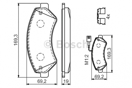 Тормозные колодки дисковые, к-кт. BOSCH 0 986 494 589 (фото 1)