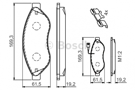 Тормозные колодки дисковые, к-кт. BOSCH 0 986 494 591 (фото 1)