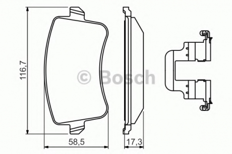 Тормозные колодки дисковые, к-кт. BOSCH 0 986 494 637 (фото 1)