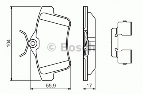 Тормозные колодки дисковые, к-кт. BOSCH 0 986 494 640 (фото 1)