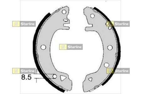 Тормозные колодки барабанные, к-кт. STARLINE BC 01380 (фото 1)