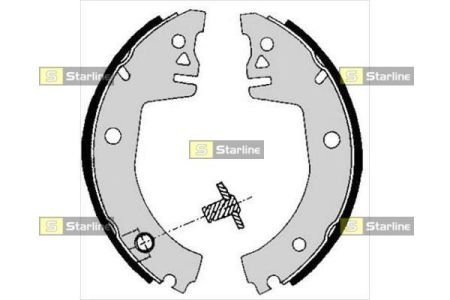 Тормозные колодки барабанные, к-кт. STARLINE BC 05780 (фото 1)