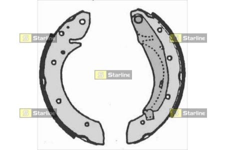 Тормозные колодки барабанные, к-кт. STARLINE BC 07165 (фото 1)