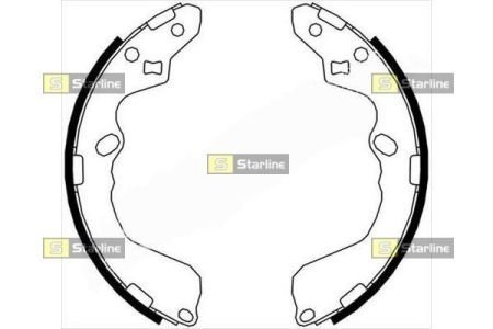 Тормозные колодки барабанные, к-кт. STARLINE BC 07190 (фото 1)