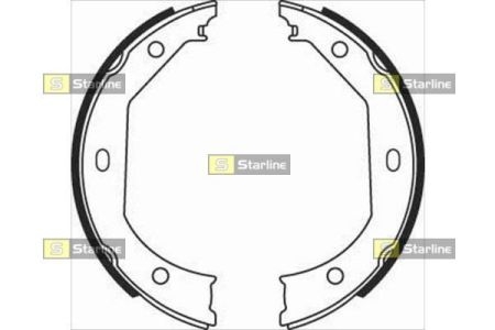 Тормозные колодки барабанные, к-кт. STARLINE BC 08090 (фото 1)