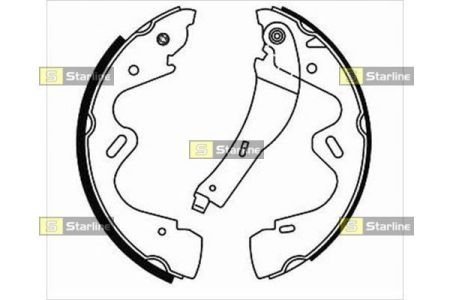 Тормозные колодки барабанные, к-кт. STARLINE BC 08730 (фото 1)