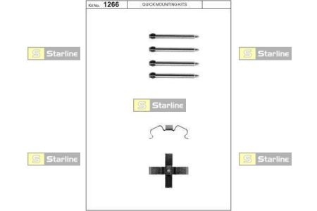 Ремонтный комплект тормозных колодок STARLINE BD PR40 (фото 1)