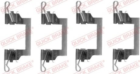 Комплектуючі, колодки дискового тормоза QUICK BRAKE 109-1614 (фото 1)