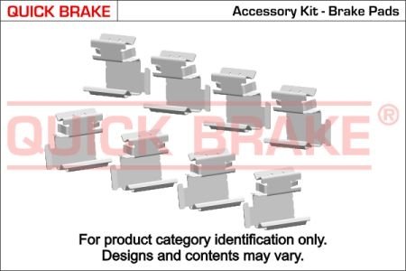 Монтажний к-кт гальмівних колодок QUICK BRAKE 109-1671 (фото 1)