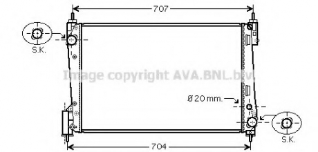 Радіатор охолодження CORSA D 13CDTi MT 06-(вир-во) AVA COOLING OLA2423 (фото 1)