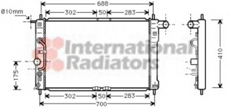 Радиатор охлаждения LANOS 1,3-1,6 AT 97- Van Wezel 81002015 (фото 1)