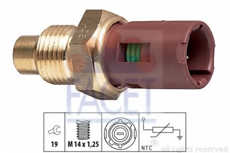 Датчик температури охолоджуючої рідини FACET 7.3094 (фото 1)