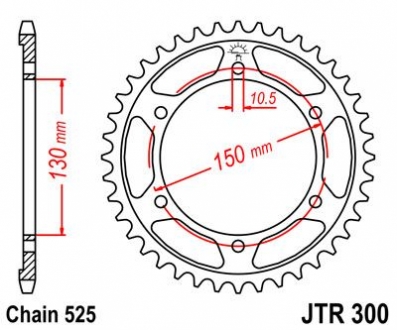 Звезда 48зуб. XL650V`00- Transalp JT MOTO 111-566-48 (фото 1)