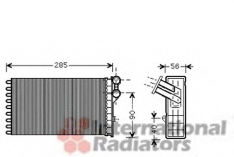 Радиатор отопителя C4/PEUG307 ALL 04-09 Van Wezel 09006239 (фото 1)