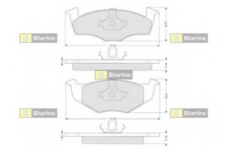 Колодки тормозные дисковые, к-кт. STARLINE BD S006S (фото 1)