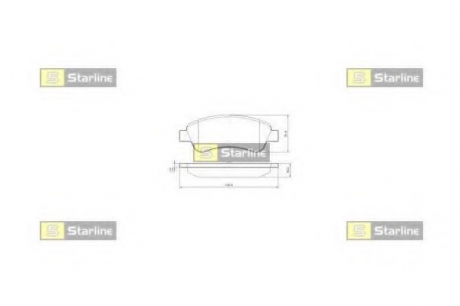 Гальмівні колодки дискові STARLINE BD S842P (фото 1)