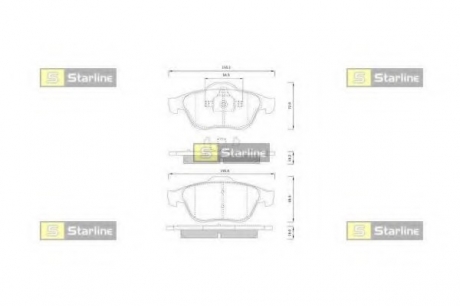 Колодки тормозные дисковые, к-кт. STARLINE BD S825P (фото 1)