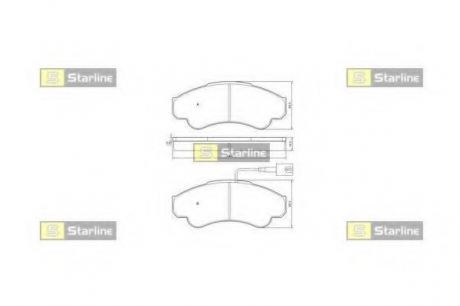 Гальмівні колодки дискові STARLINE BD S840P (фото 1)