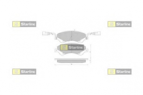 Колодки тормозные дисковые, к-кт. STARLINE BD S849P (фото 1)