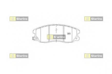 Колодки тормозные дисковые, к-кт. STARLINE BD S852P (фото 1)